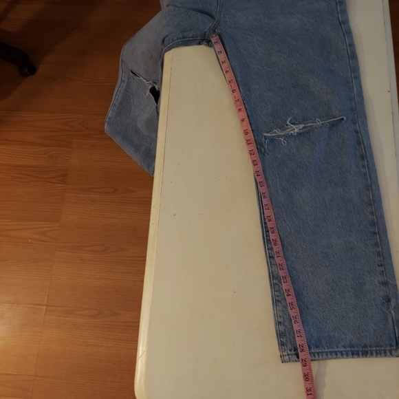 Fashion Nova Bend The Rules Slouch Fit Jeans Light Blue Wash NEW Sz 15 - Picture 9 of 10